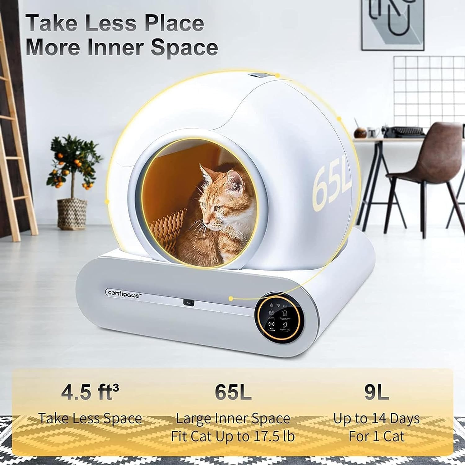 Bac autonettoyant extra large avec recyclage pratique des déchets