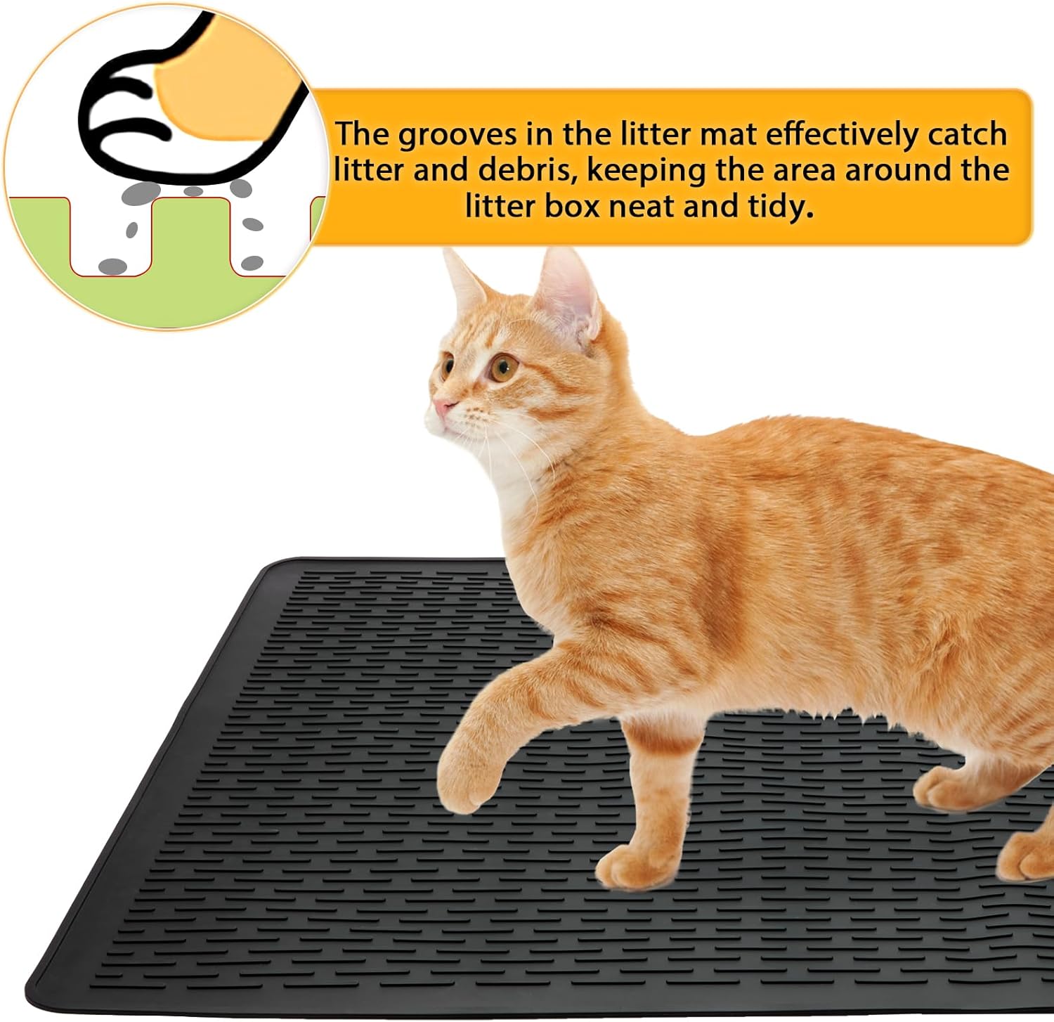 "tapis de protection sol contre litière et liquides"