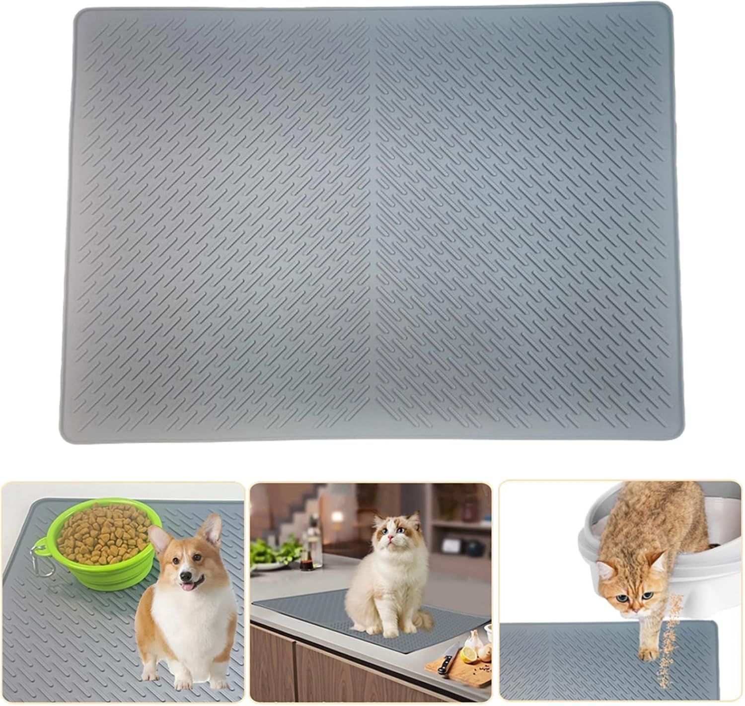 Tapis silicone pour litière chat, protection longue durée et facile