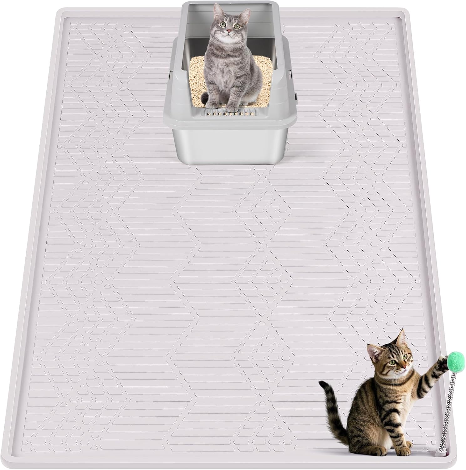 Tapis silicone blanc premium Bartuke pour sol propre
