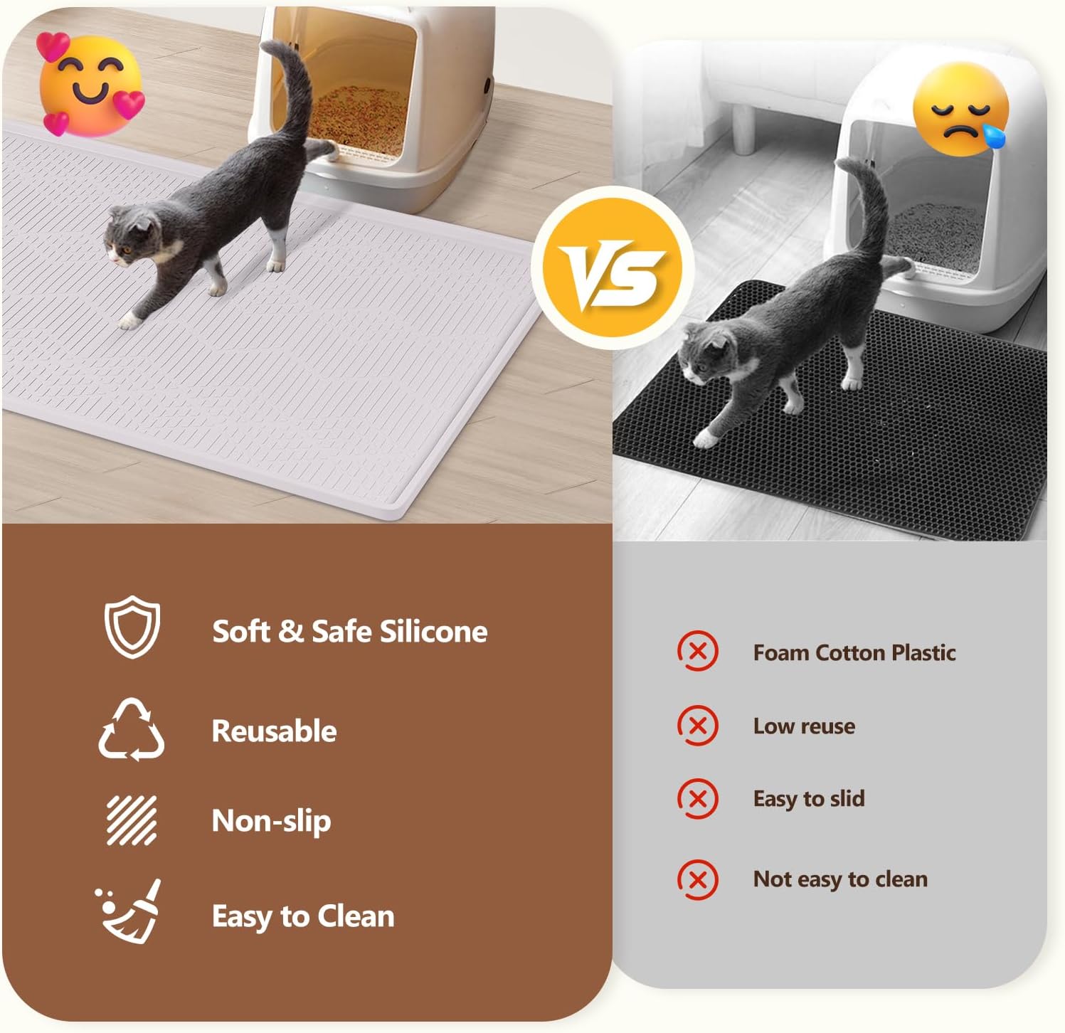 Chaton jouant sur tapis silicone avec baguette incluse