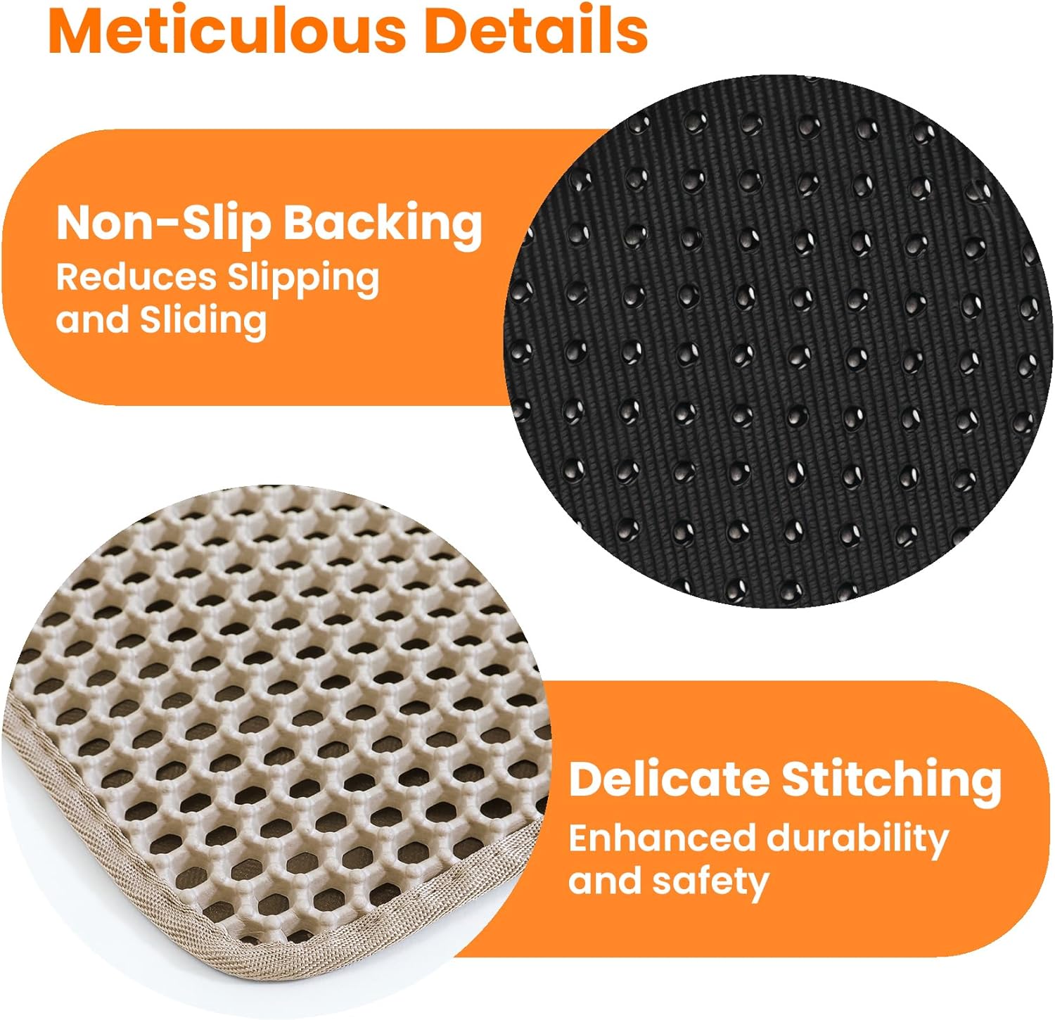 Tapis double couche en nid d’abeille récupérant la litière