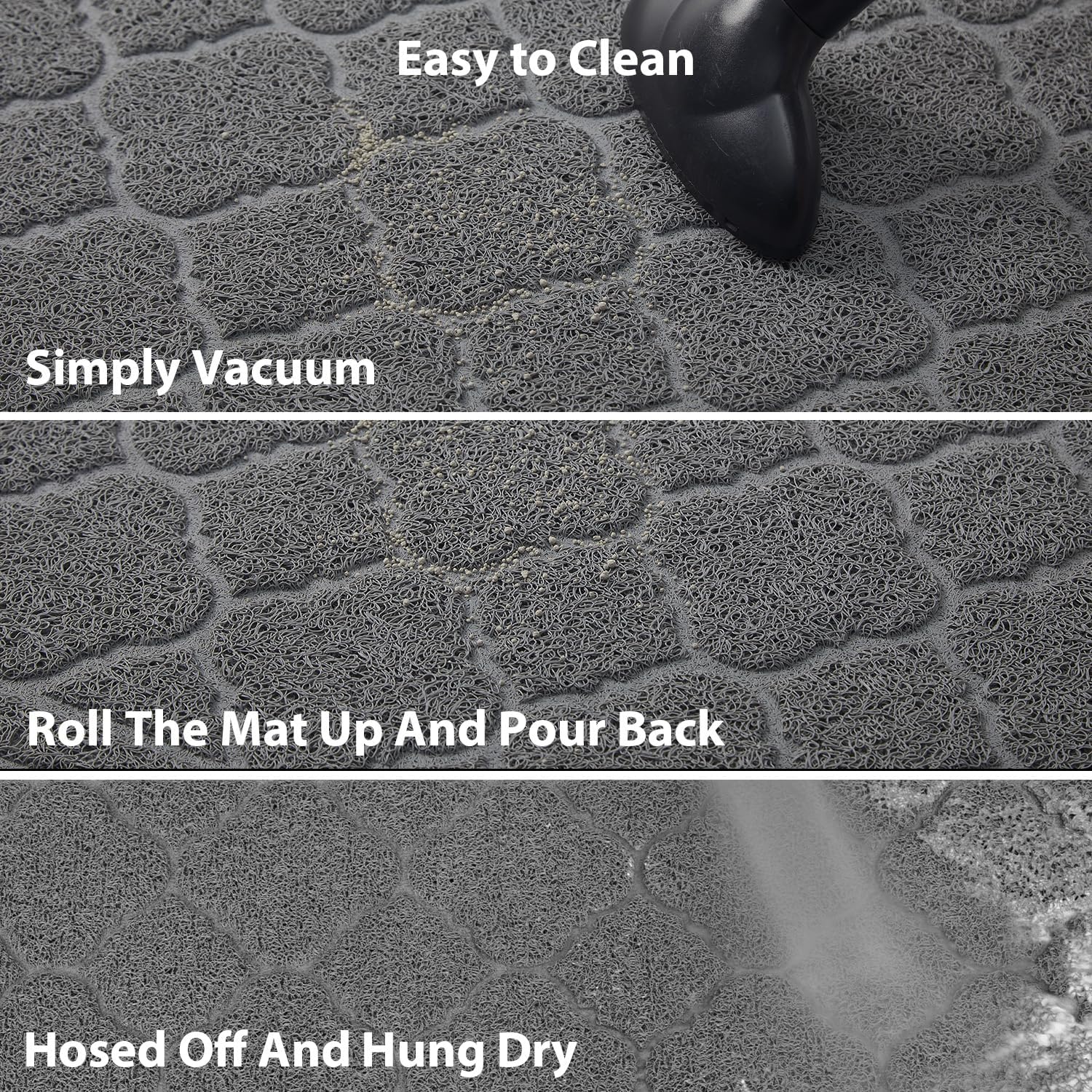 grand tapis de litière antidérapant pour sol propre