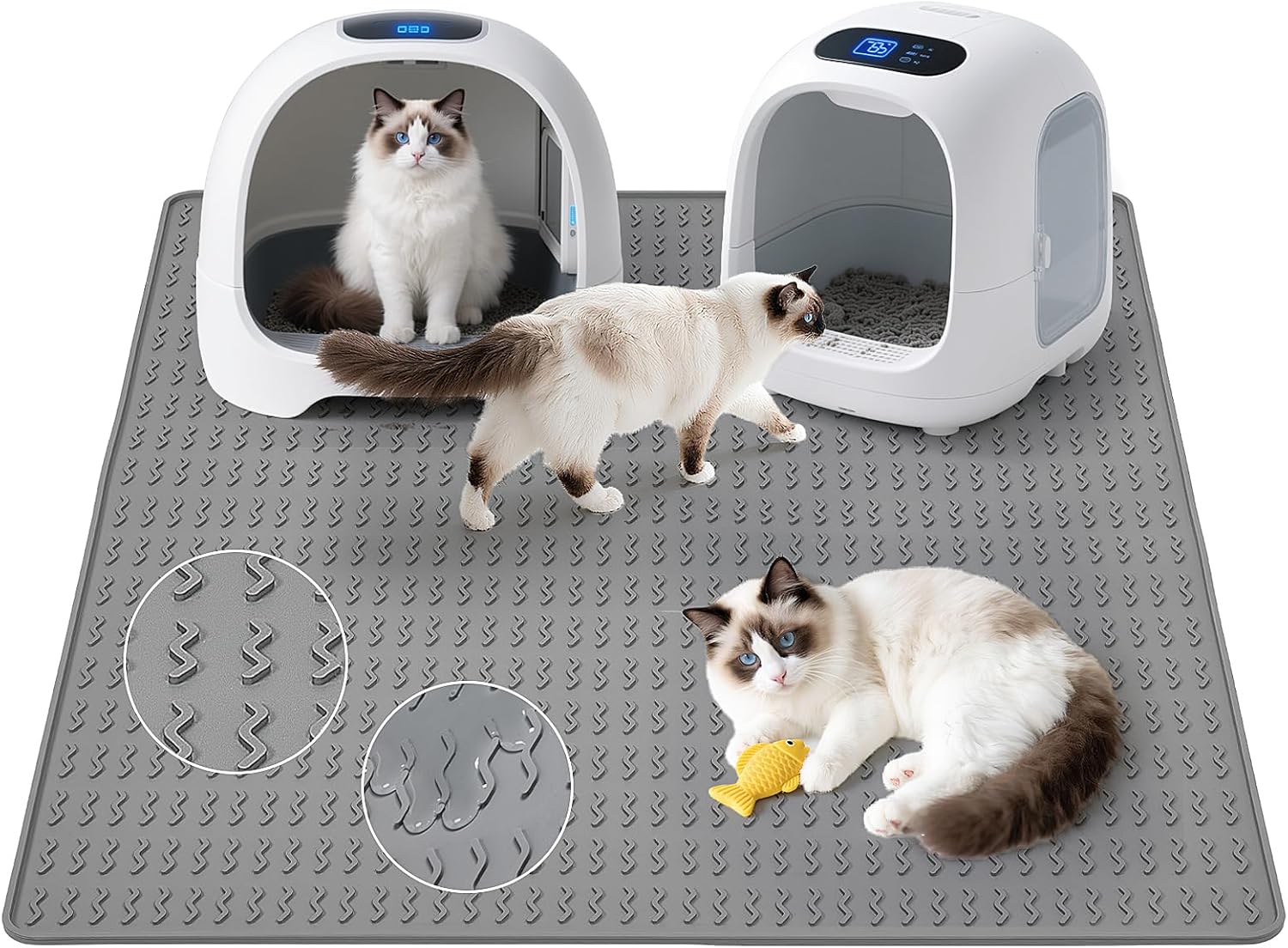 Tapis de litière durable et lavable pour chats multiplies