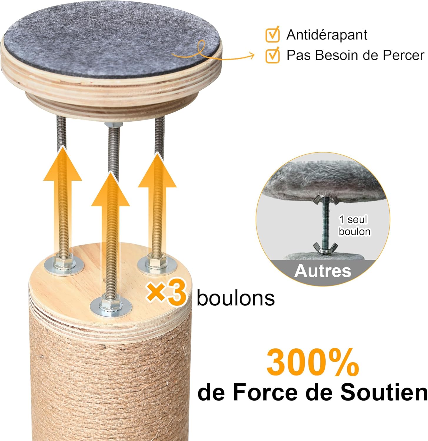 griffoirs épais en jute solides pour grands chats