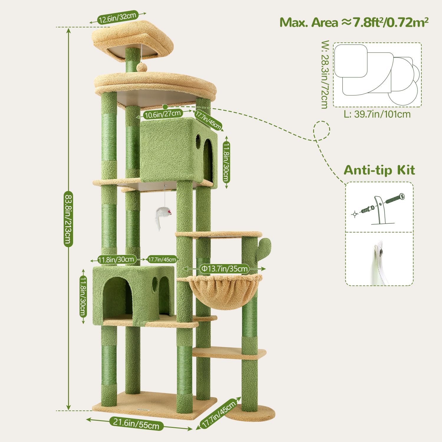 Griffoirs en sisal naturel renforcé pour gros chats