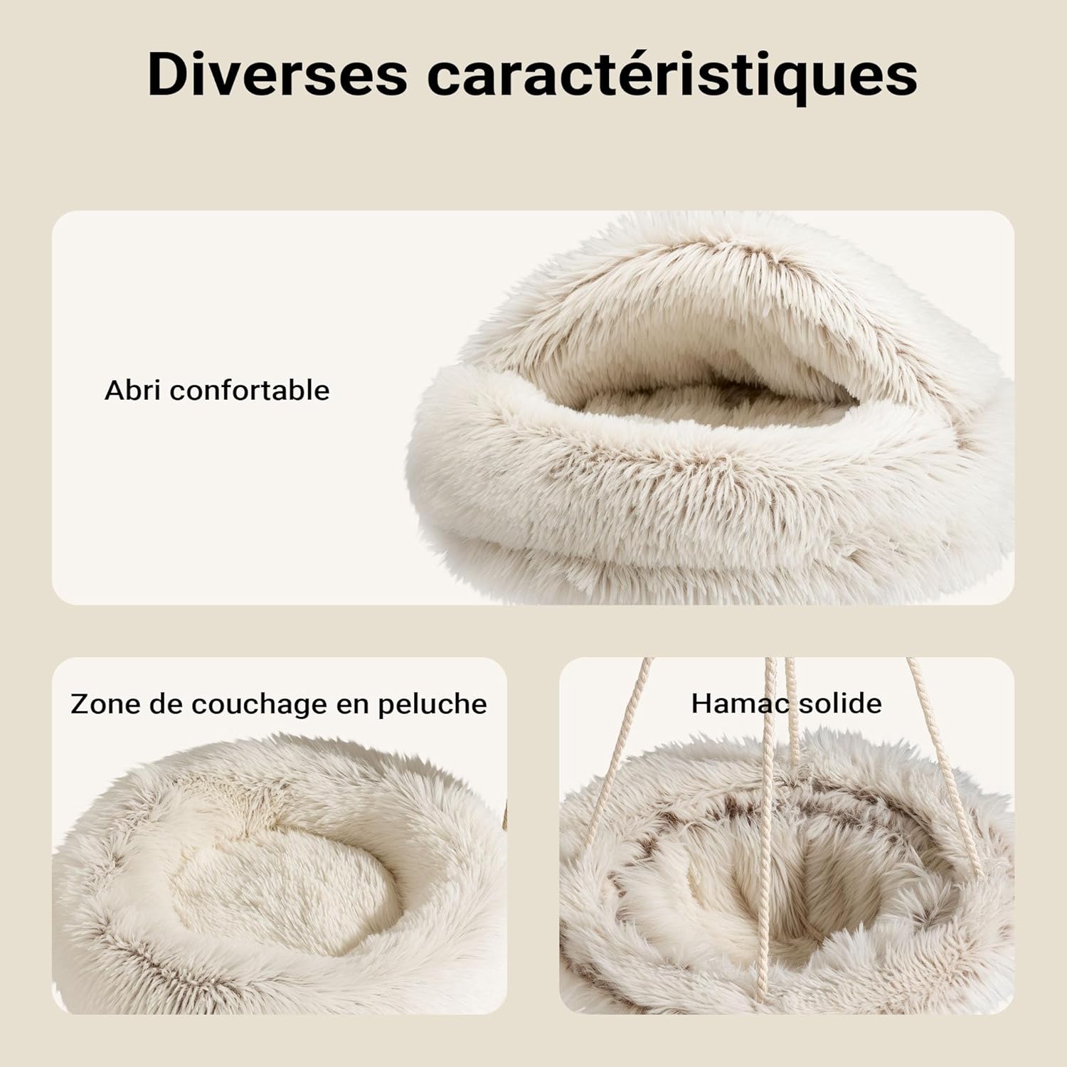 Plateformes rembourrées douces et amovibles pour chat