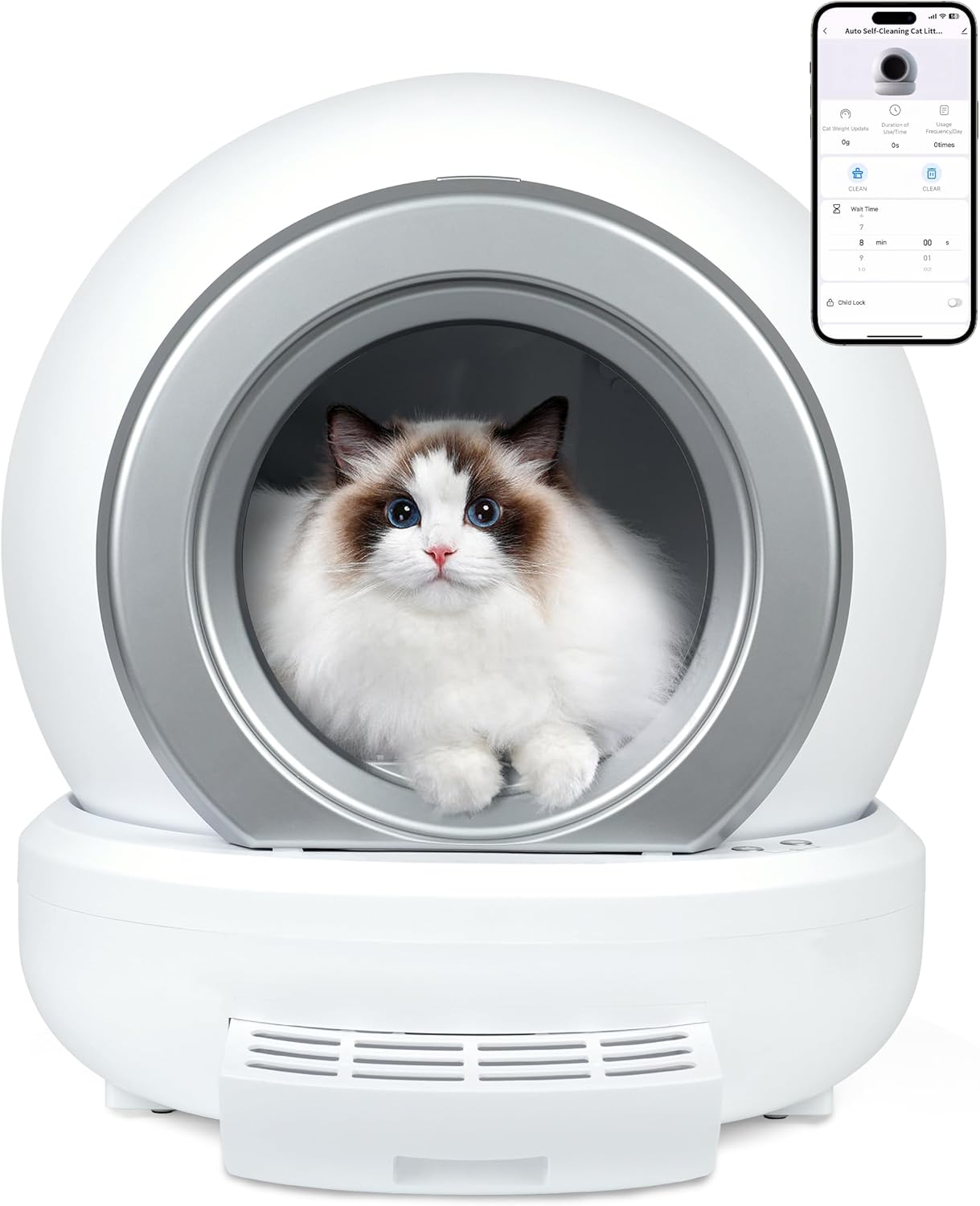 Filtre charbon actif neutralisation odeurs litière autonettoyante chat