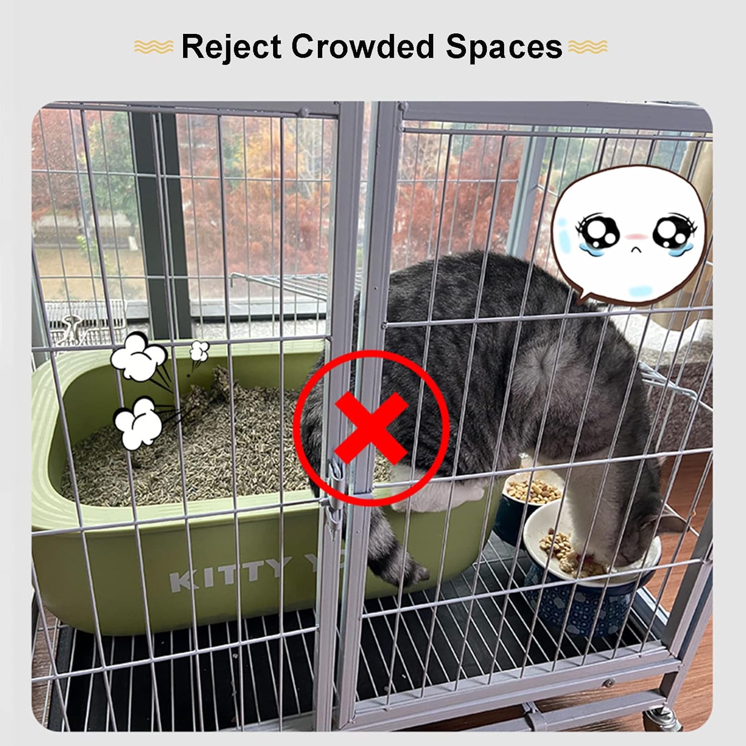 Cage sécurisée et élégante pour chats et petits animaux