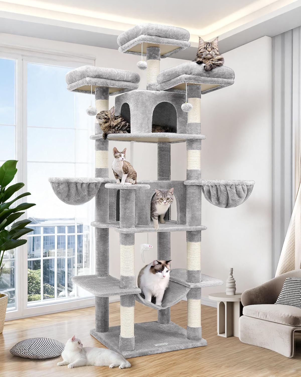 Base bois épaisse arbre à chat stable pour grands félins