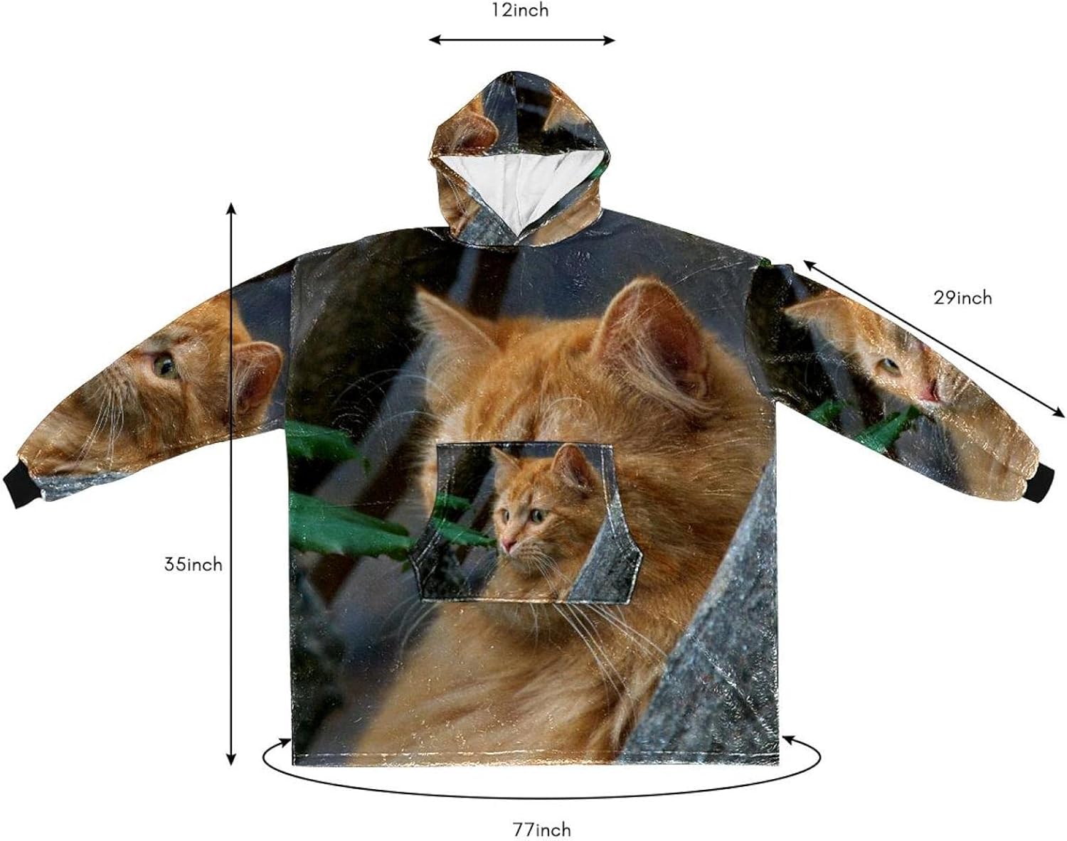 sweat doux microfibre polyester chaud pour femme motif chat
