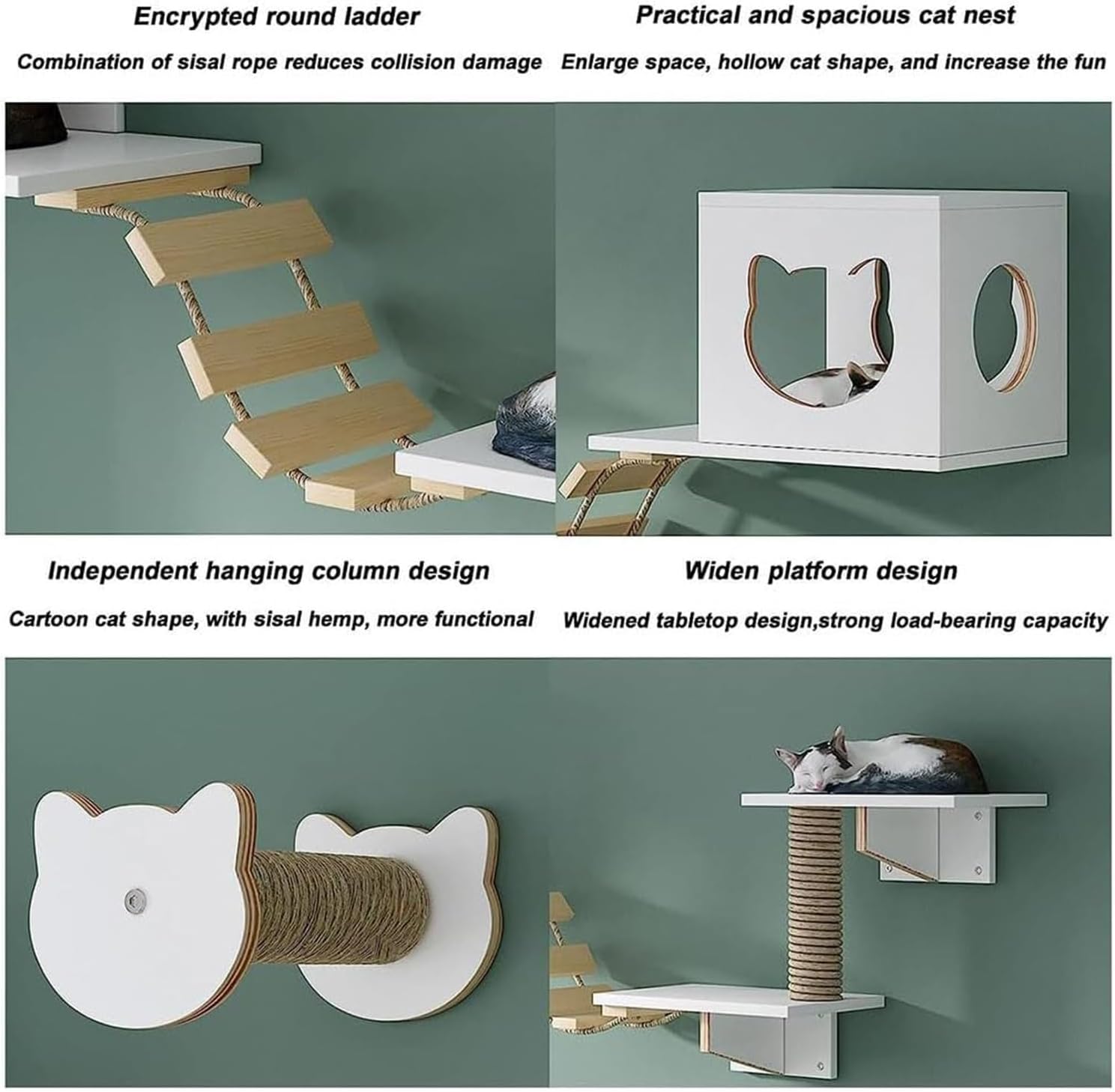 étagère murale pour chat design naturel