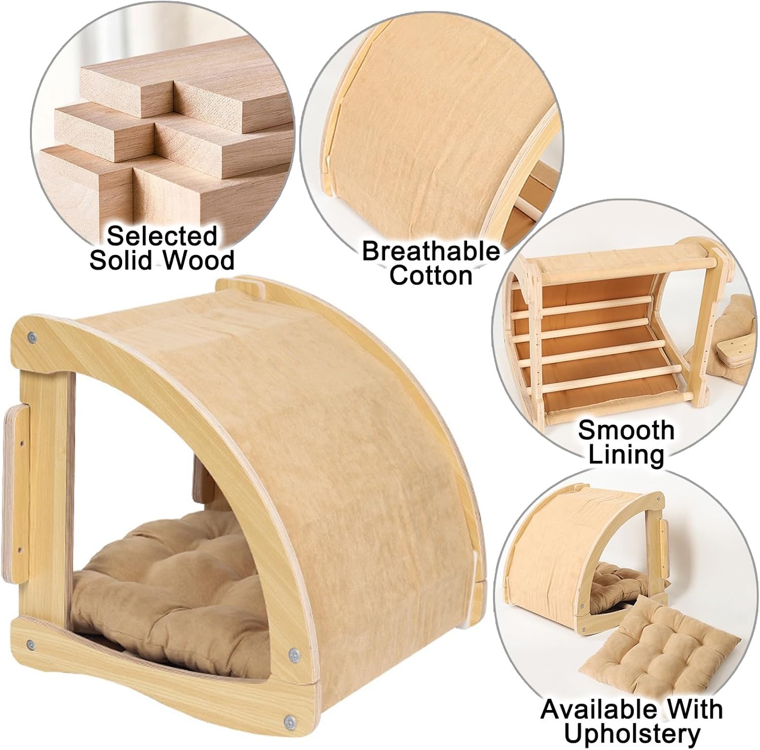 Maison murale pour chat en bois de pin