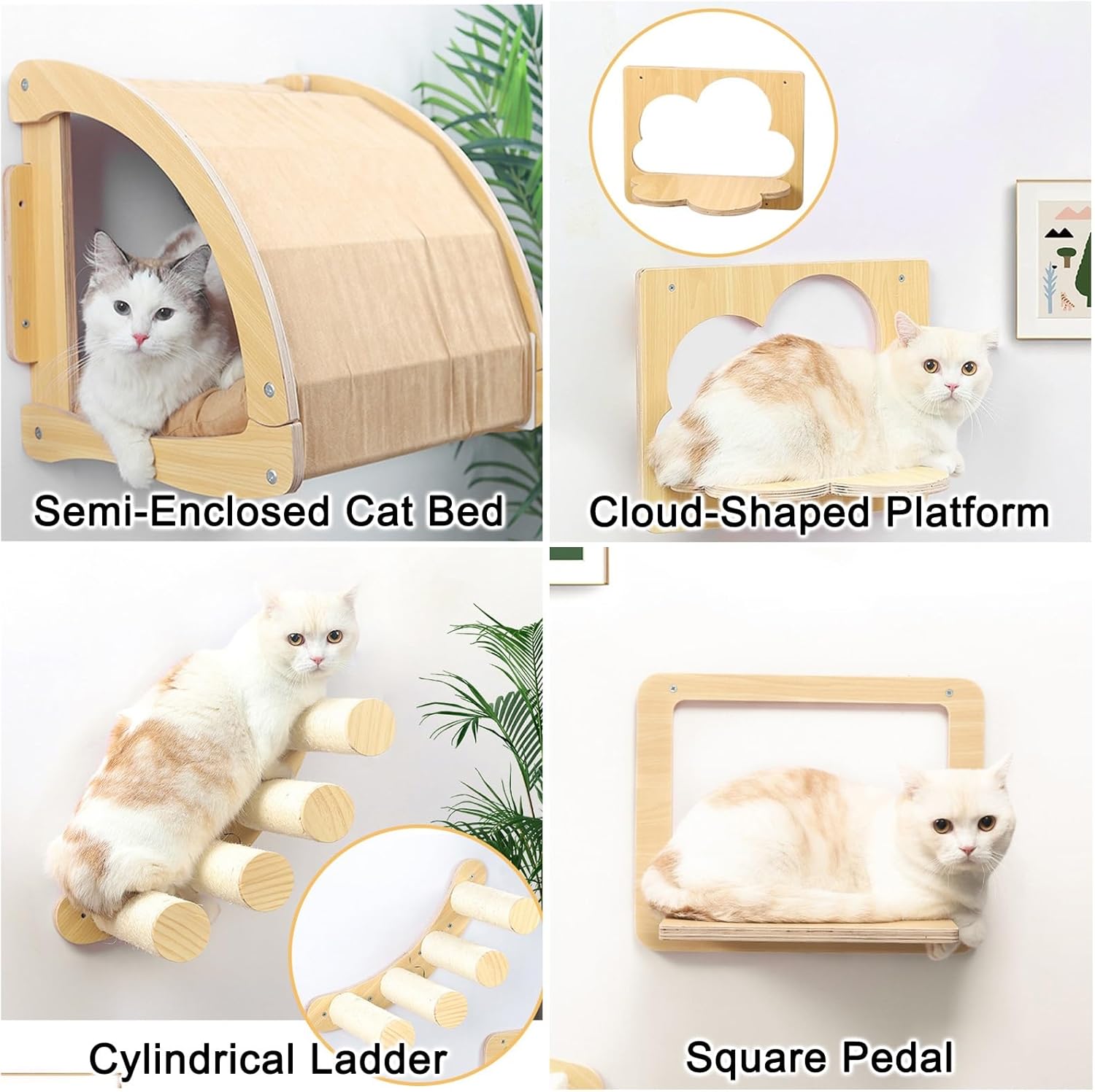plateforme murale pour chat design scandinave