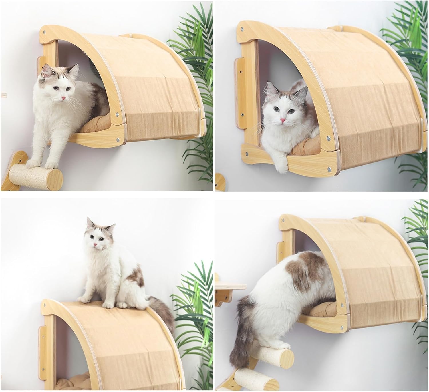 arbre à chat mural YLLSMGS en bois naturel pour chat actif