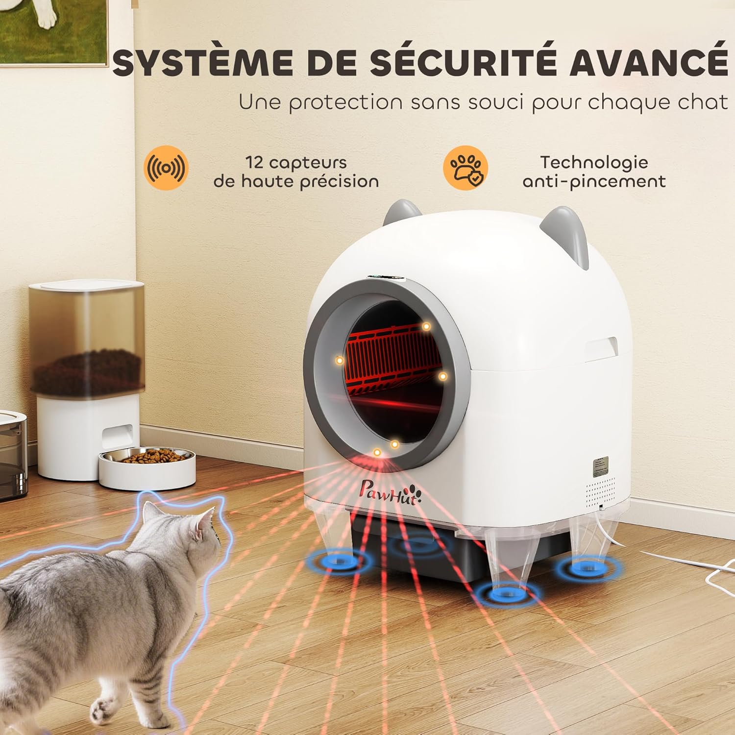 Capteurs de sécurité anti-pincement PawHut