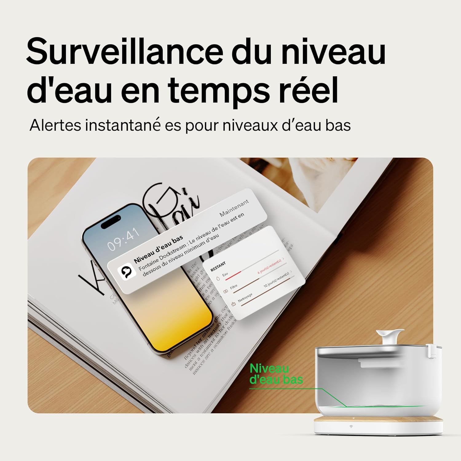Fontaine pour chat PETLIBRO avec application de surveillance