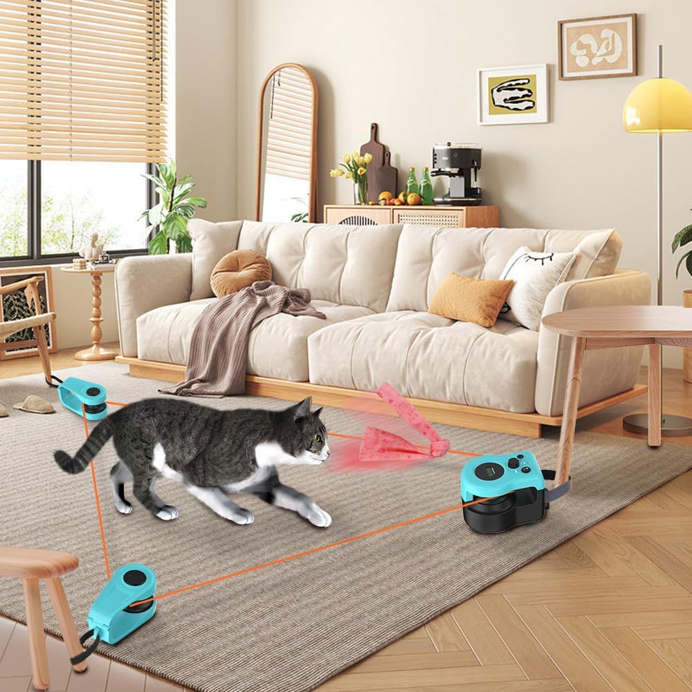 Tapis de course automatique pour chat avec télécommande vitesse réglable et sons réalistes