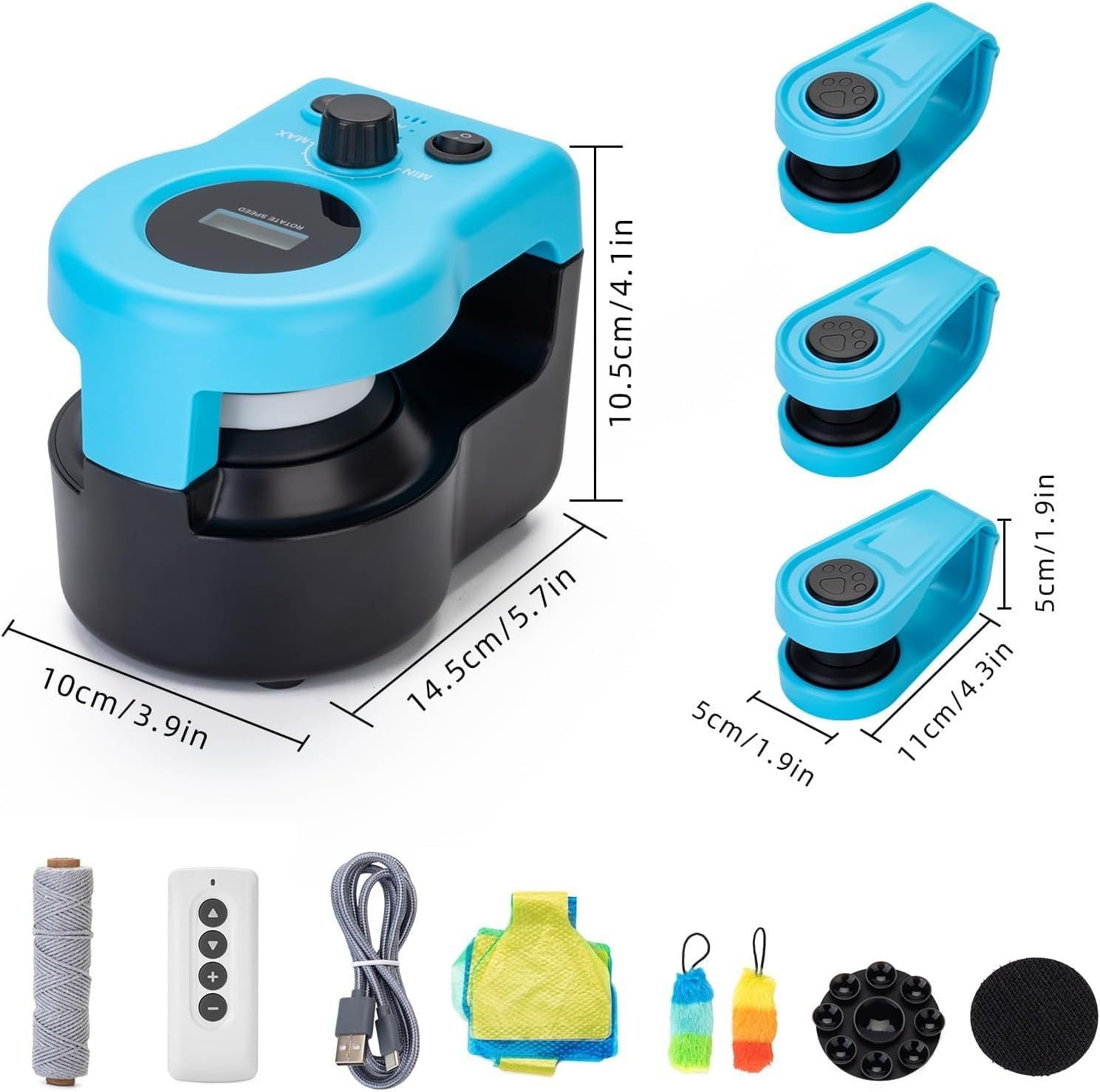 Jouet interactif bleu avec tapis de course automatique stimulante pour chat dintérieur