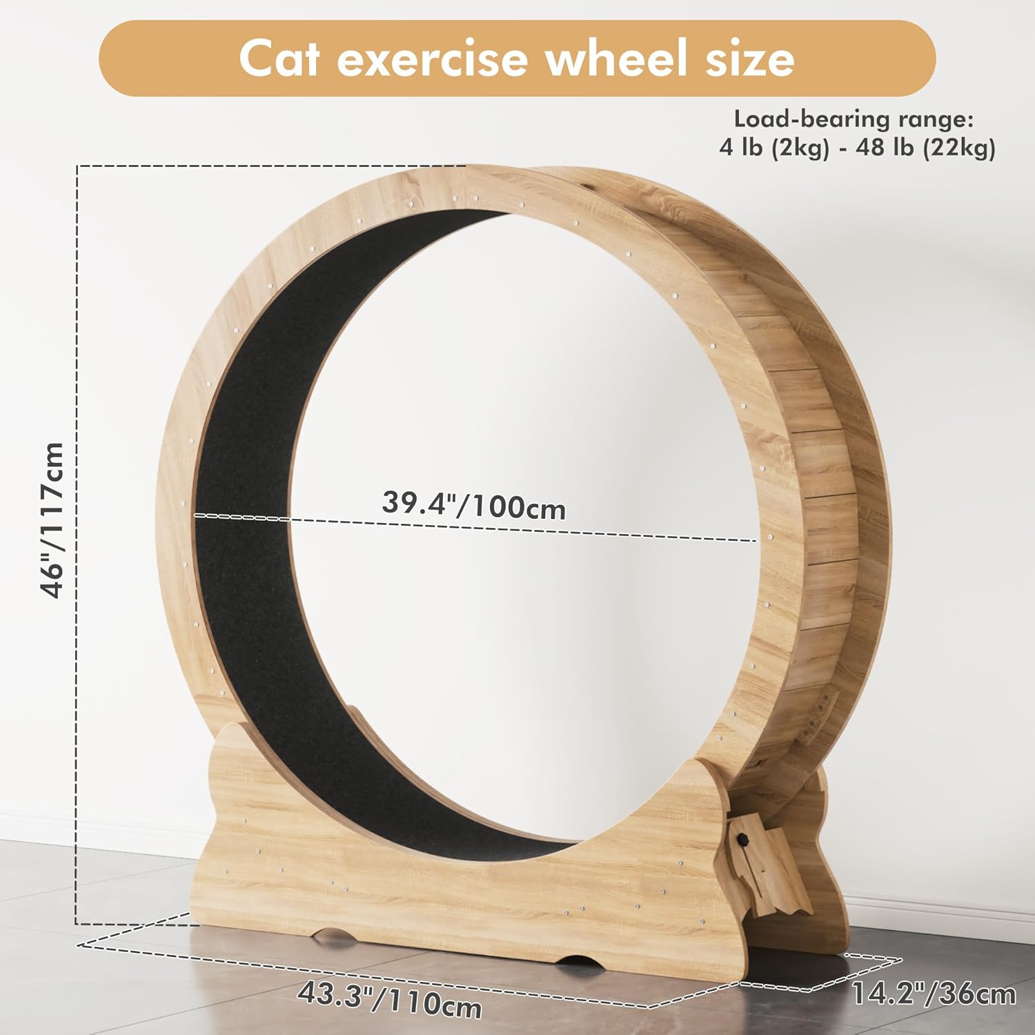 grande roue pour chat XL 110 cm