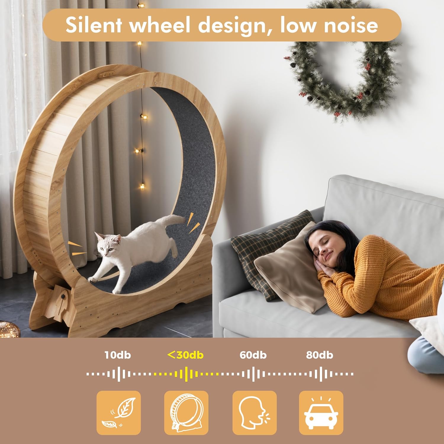 tapis moquette antidérapant amovible pour roue féline