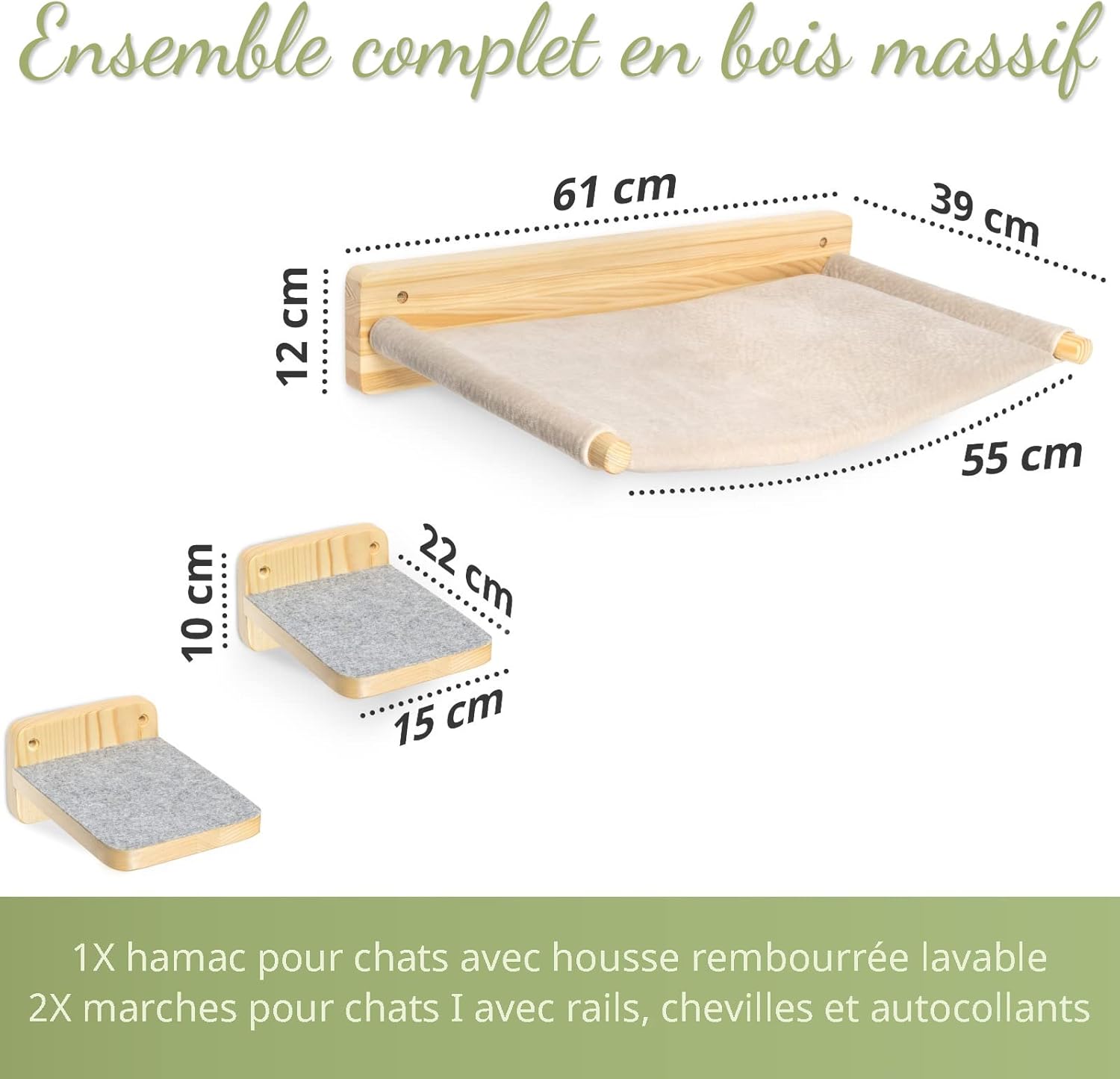 Kit complet mur d’escalade chat intérieur écologique