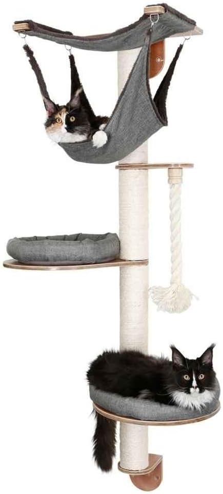 Poteau de grattage en sisal naturel pour chat sur arbre mural KERBL