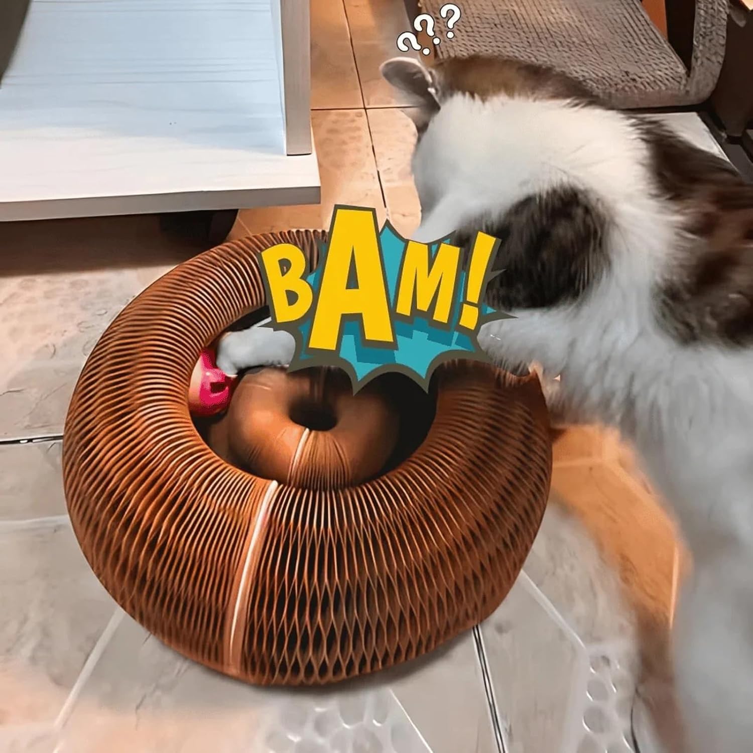 Griffoir pliable Furalia pour chat moyen et petit.