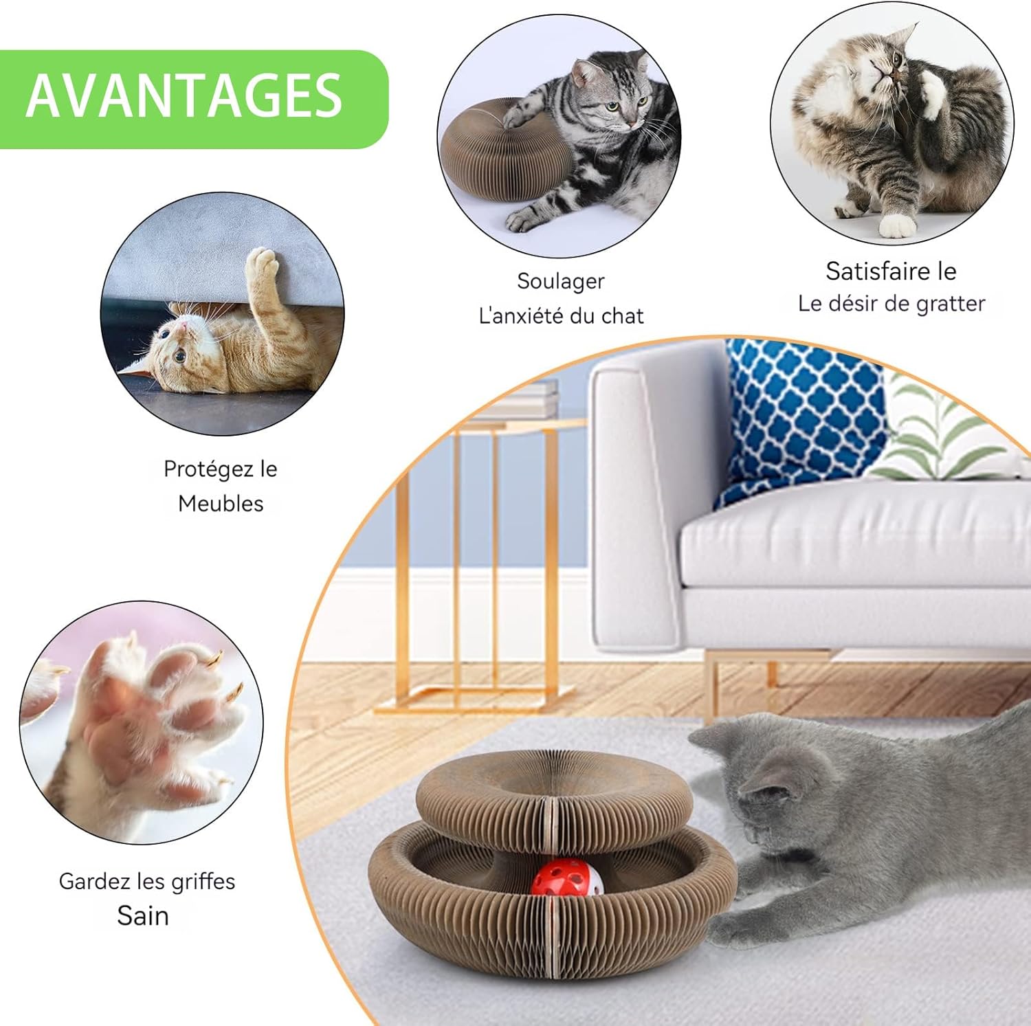 Accessoire anti-stress au design raffiné félin.
