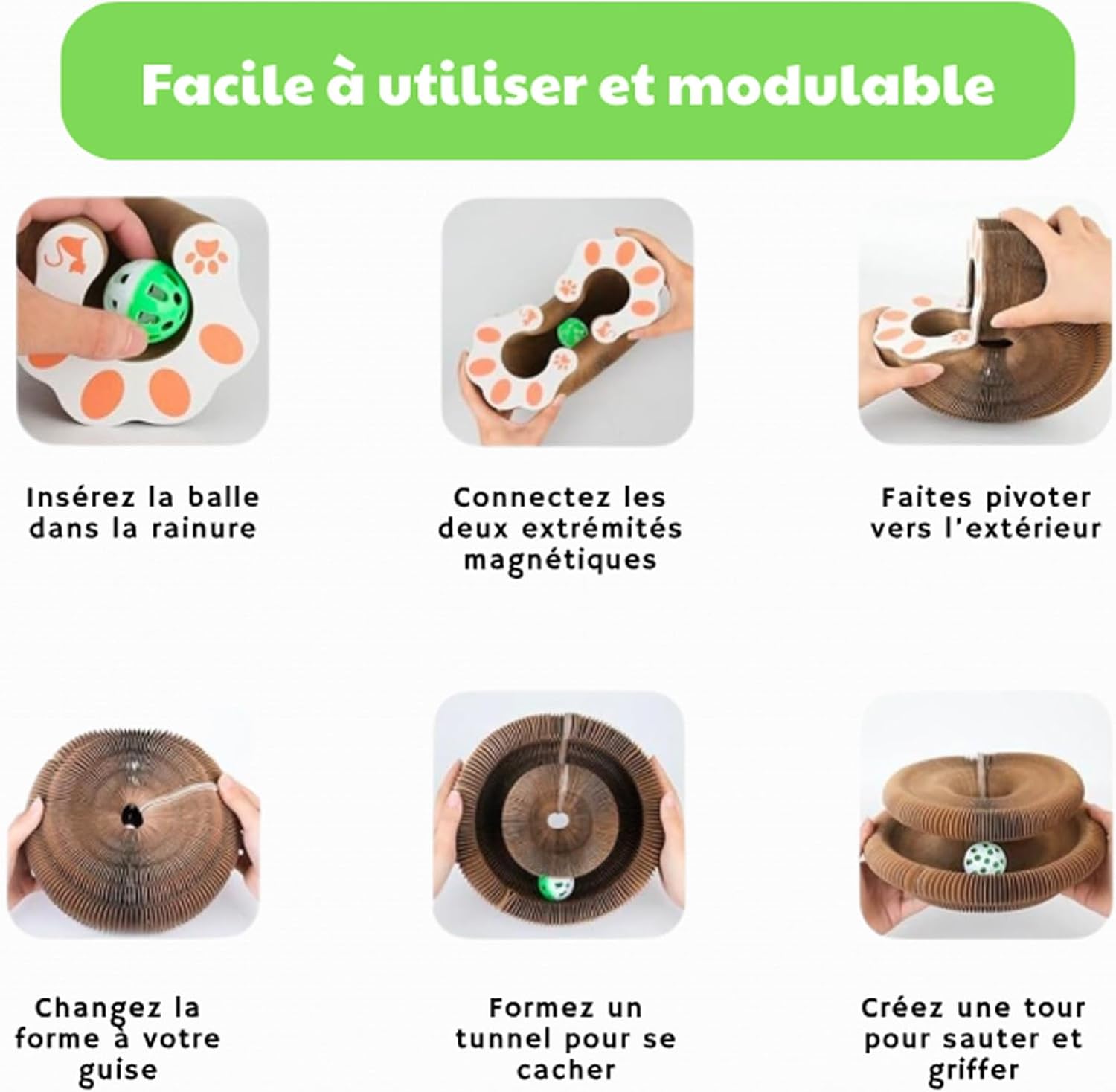 Design réversible premium pour chat intérieur.