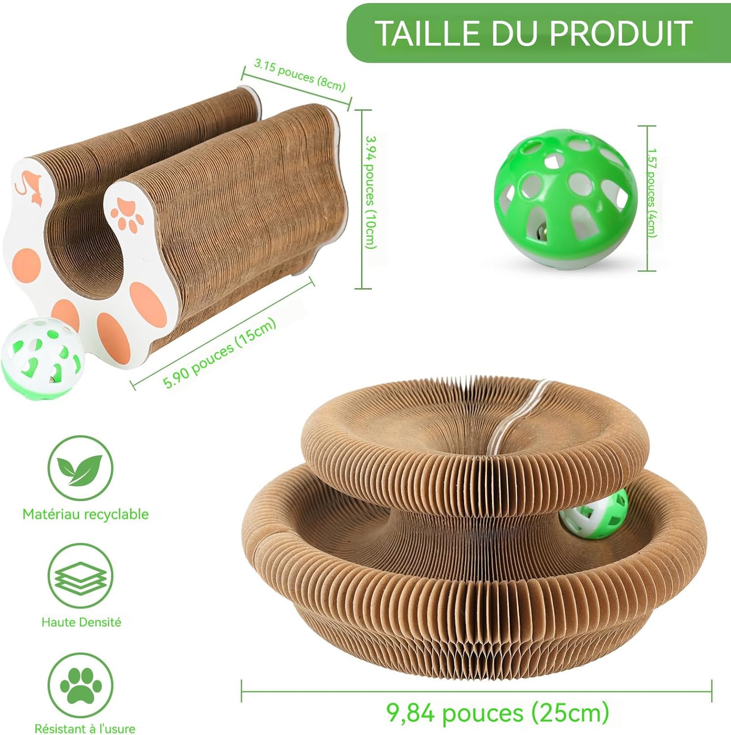 Griffoir luxe chat Twistou Furalia en carton ondulé.
