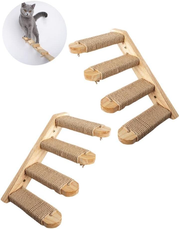 Concevoir-Raffine-Felin-Escalier-Mural-Quatre-Marches-pour-Chat
