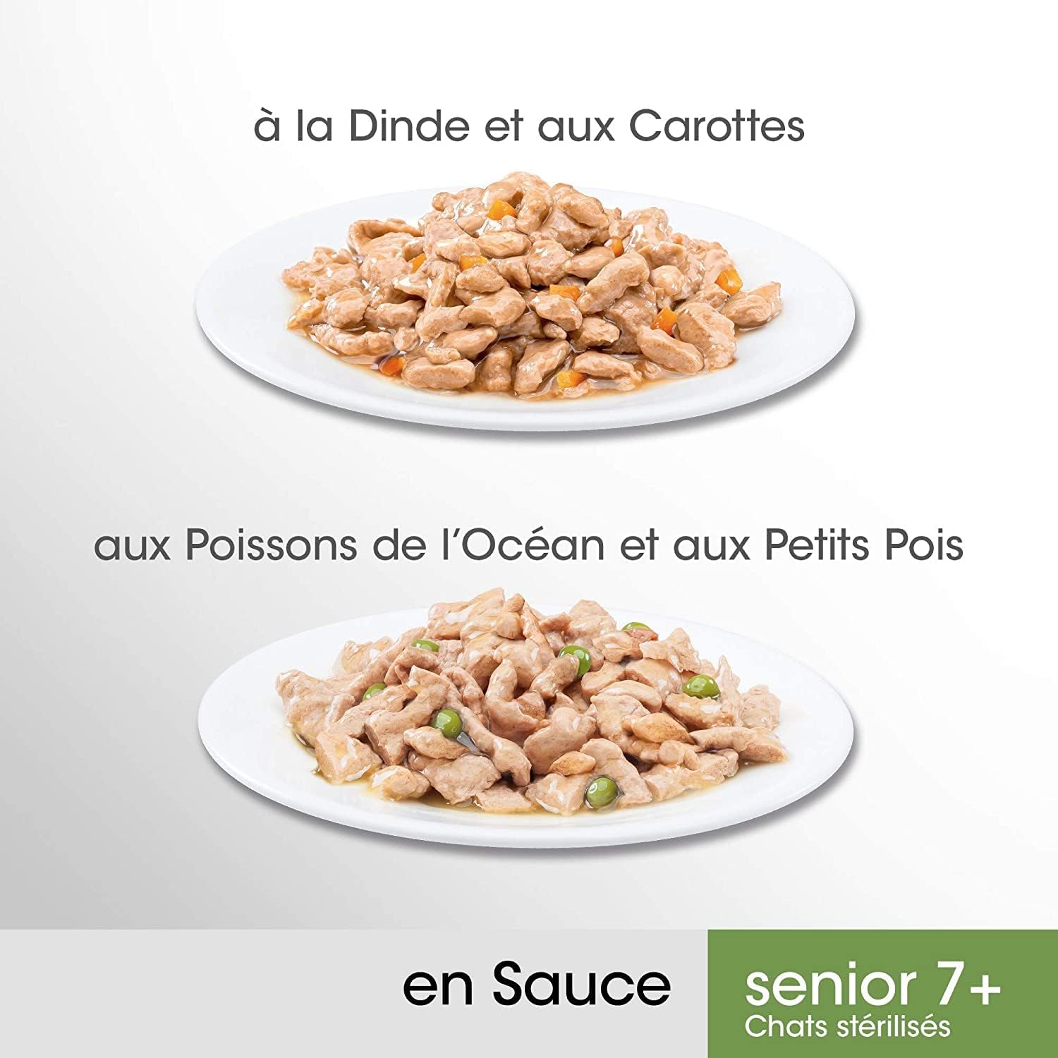 Bol design rempli de pâtée en sauce dinde pour chat senior stérilisé dans intérieur moderne