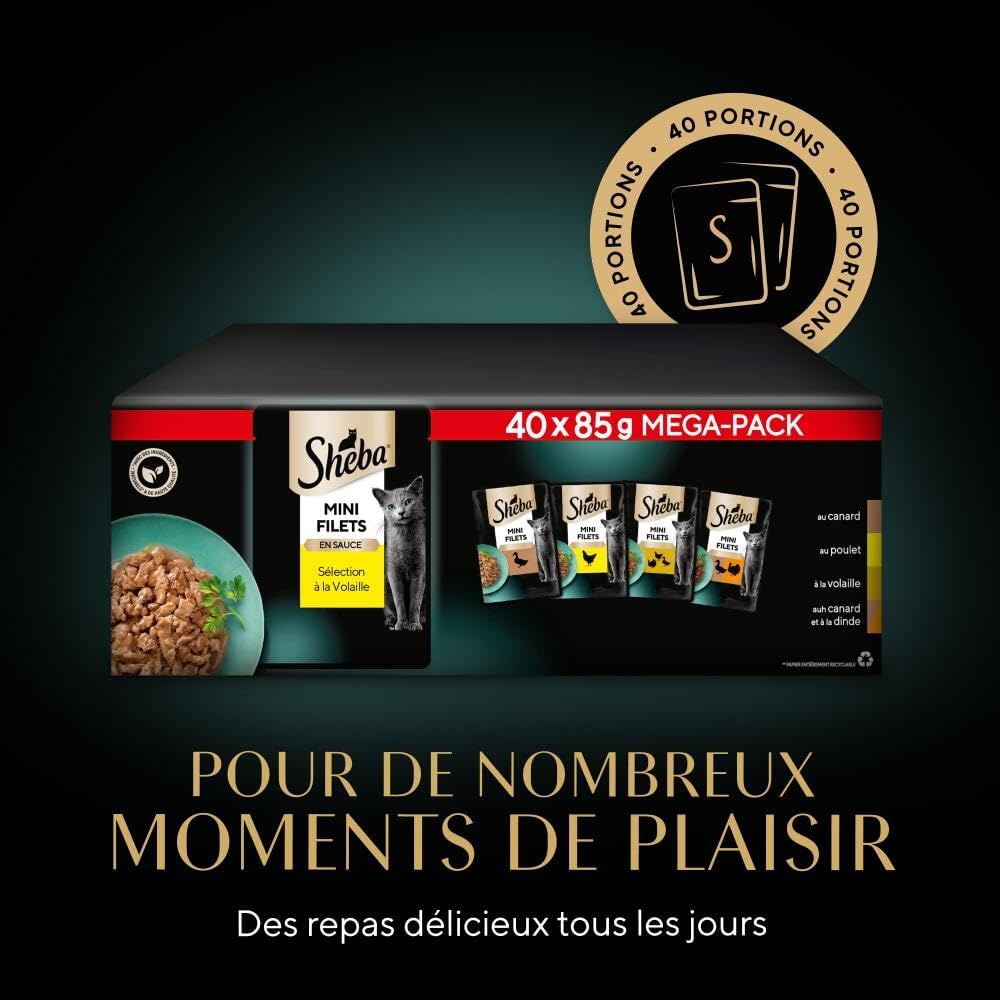 Coffret 40x85g pâtée premium chat adulte estomac sensible volaille