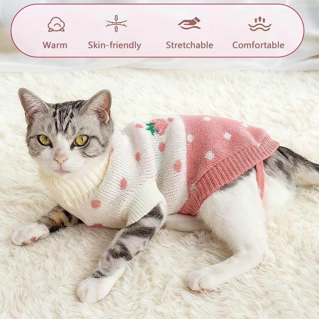 détail texture du fil de laine premium chat