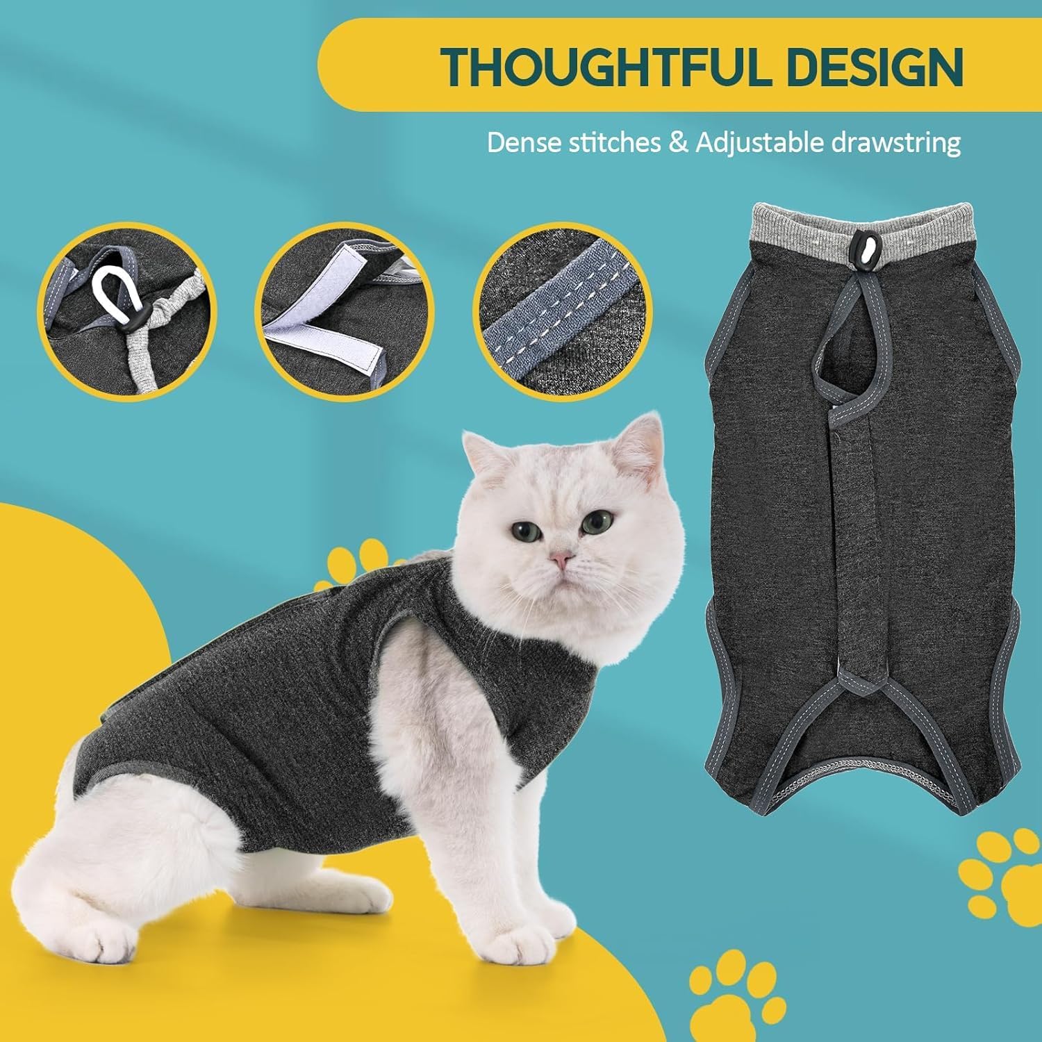 détail tissu modal respirant combinaison chat premium