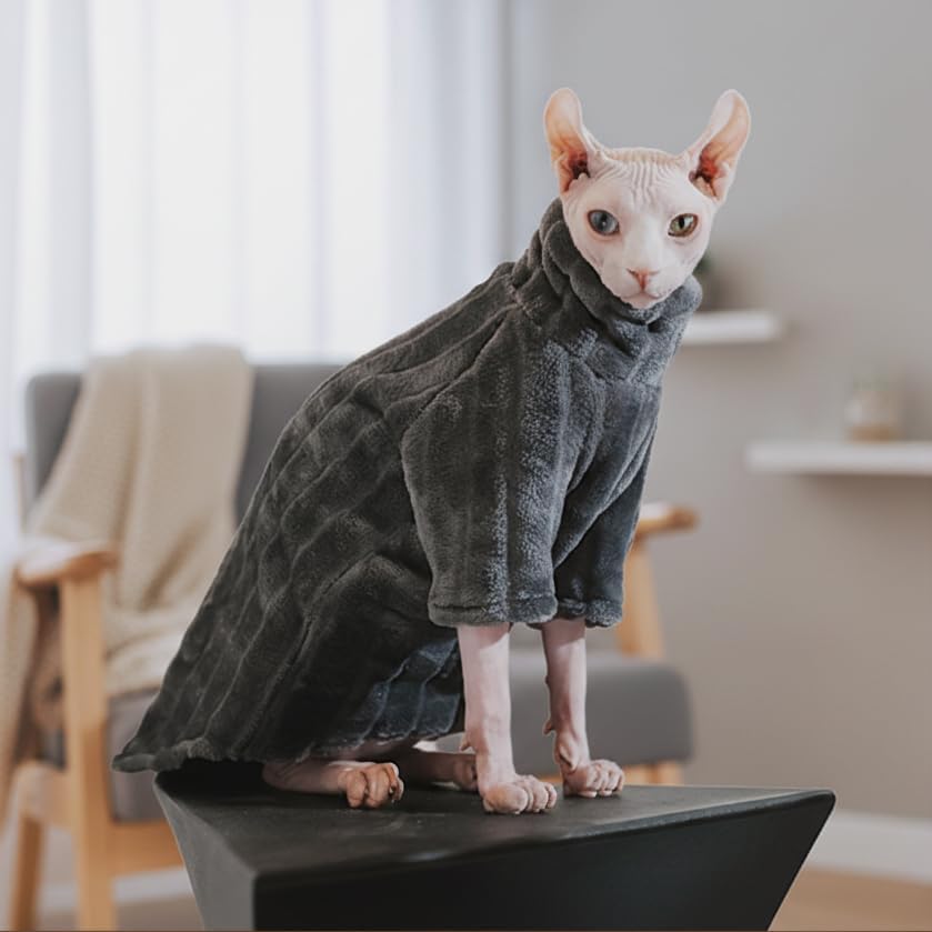 détail peluche épaisse vêtement premium sphinx