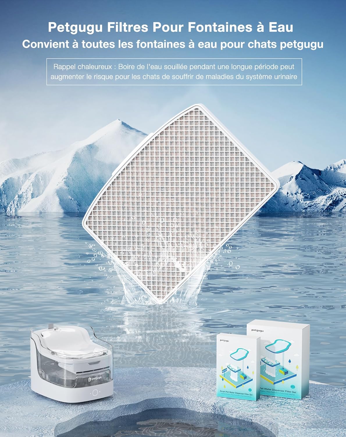 Lot 12 Filtres Remplacement Pour Fontaine à Eau Chat - Filtration Charbon Actif, éponge - Santé Féline