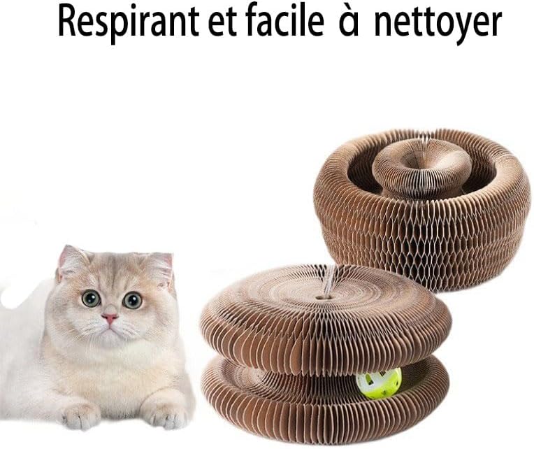Griffoir durable luxe papier nid dabeille félin.