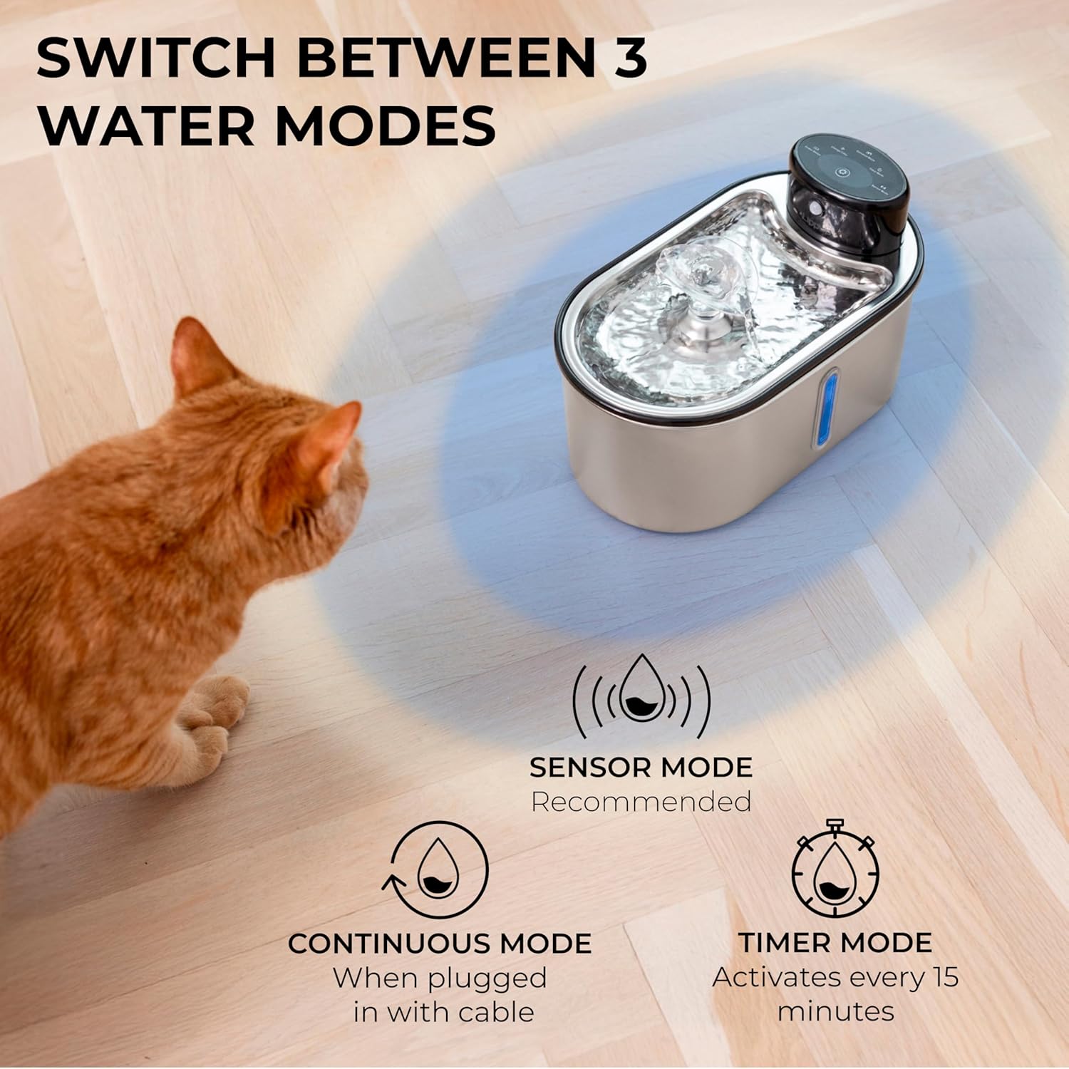 Accessoire design chat premium LIPPUP 3,2L sans BPA entretien lave-vaisselle.