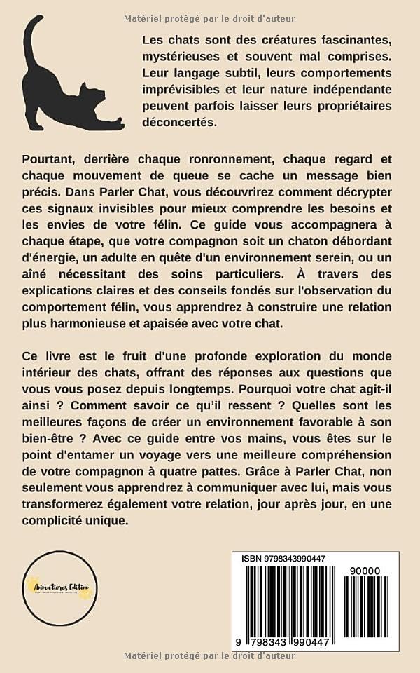 Guide premium "Parler Chat" design raffiné pour comprendre comportement chat.