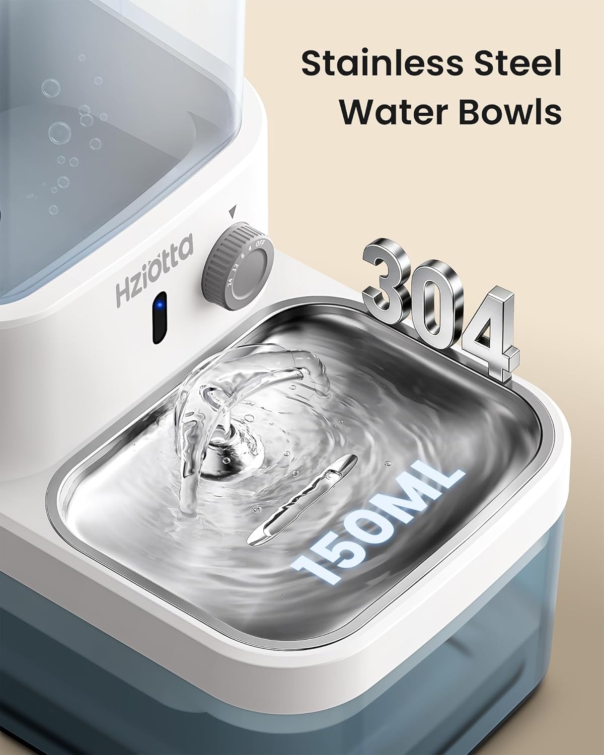 Fontaine à eau pour chat sans filtre grande capacité 5,7L design raffiné félin