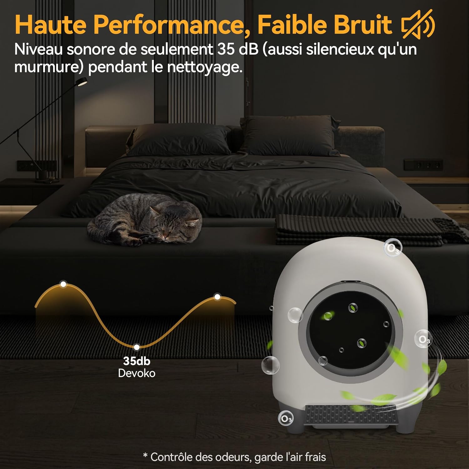 Capteurs de sécurité de la litière automatique pour chat, éléments technologiques.