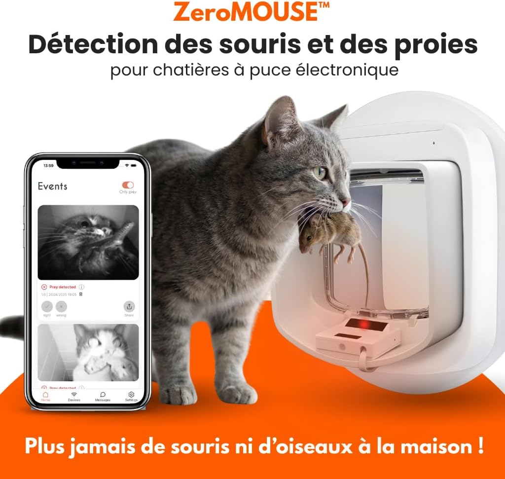 Chatière connectée pour chaton et chat, innovation pratique et esthétique.