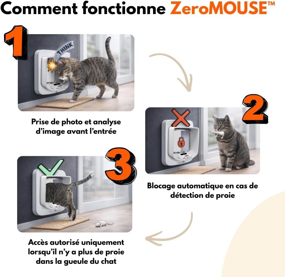 Extension intelligente pour chatière chat, technologie premium et confort quotidien.