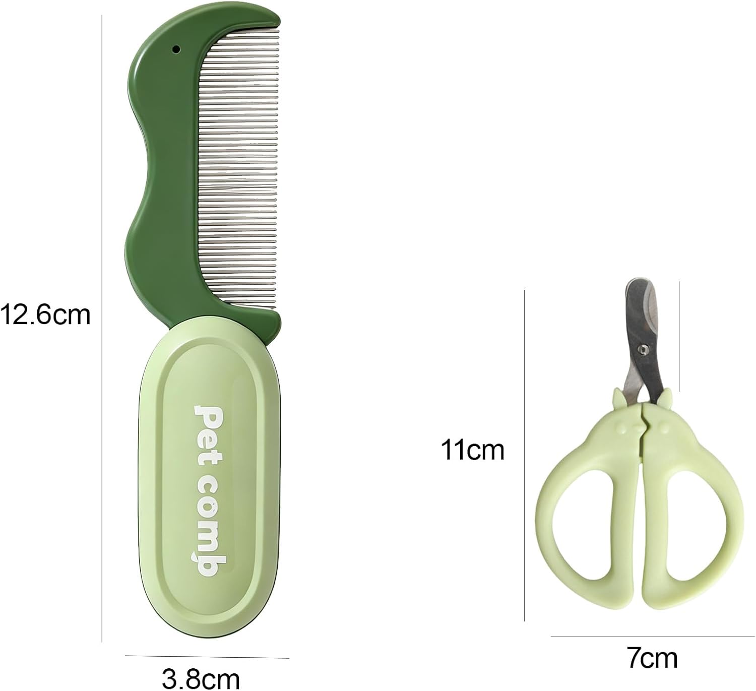 Kit toilettage multifonctionnel premium pour chat Kaiyzo design raffiné jaune vert.