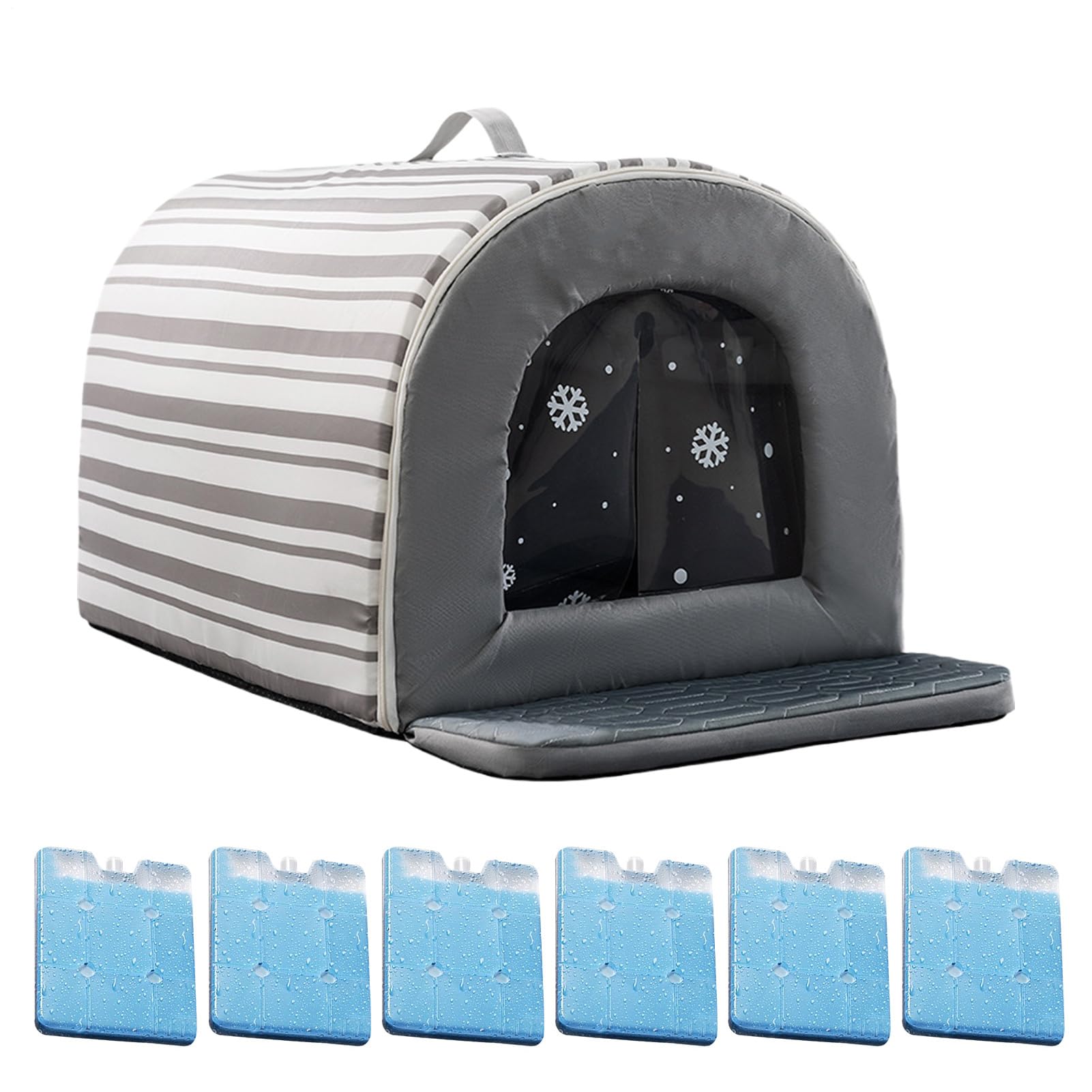 Niche confortable pour chat avec panneau maille supérieur.