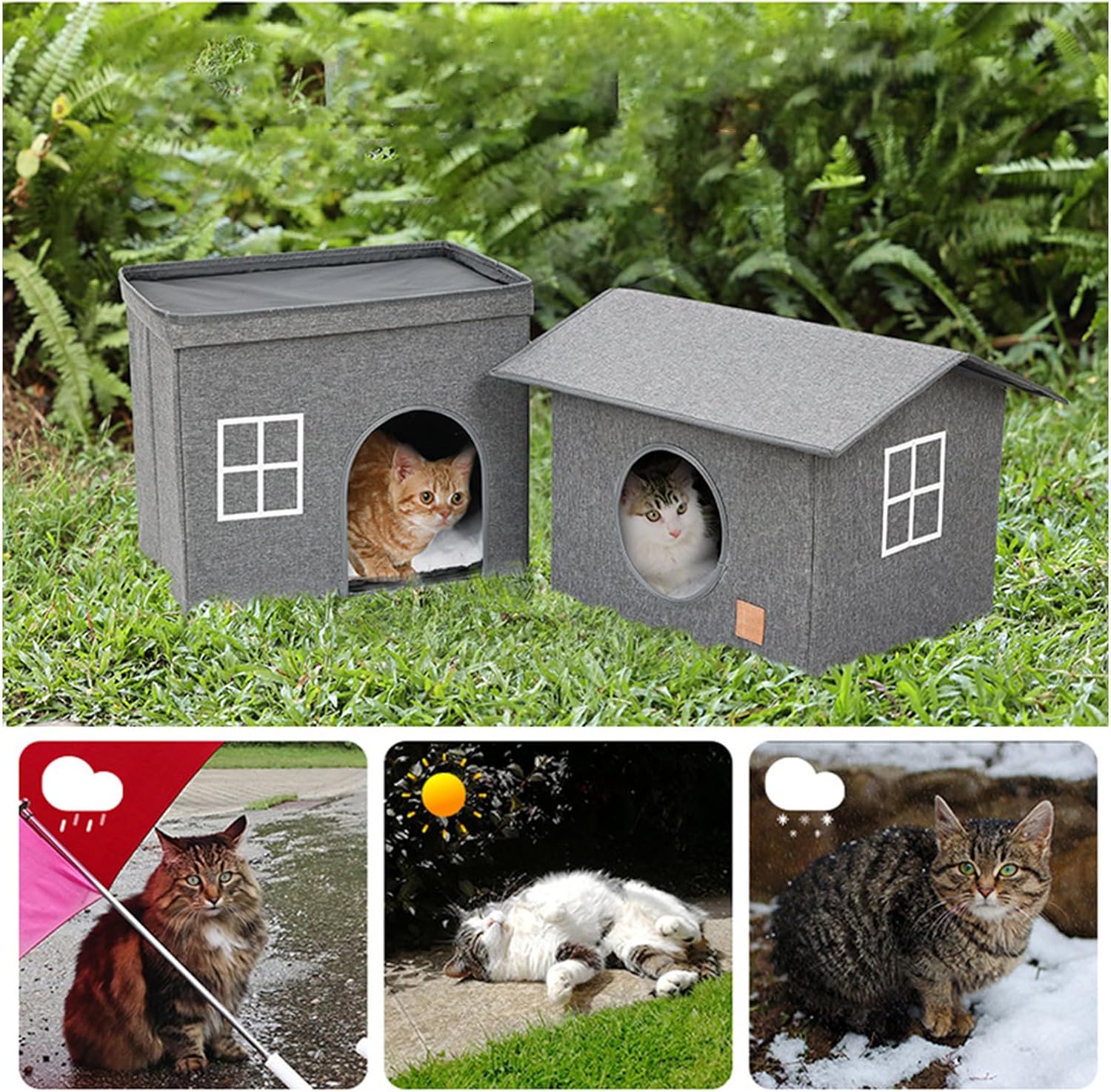 Maison pour chat pliable gain de place.