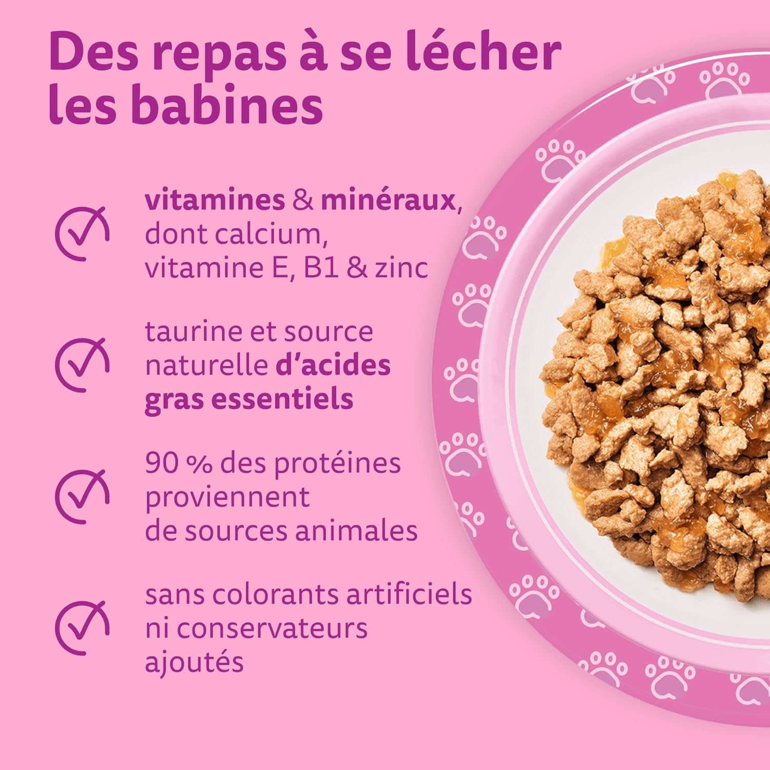 Accessoire félin raffiné : WHISKAS lot 4 packs volaille gelée santé digestive chat junior.