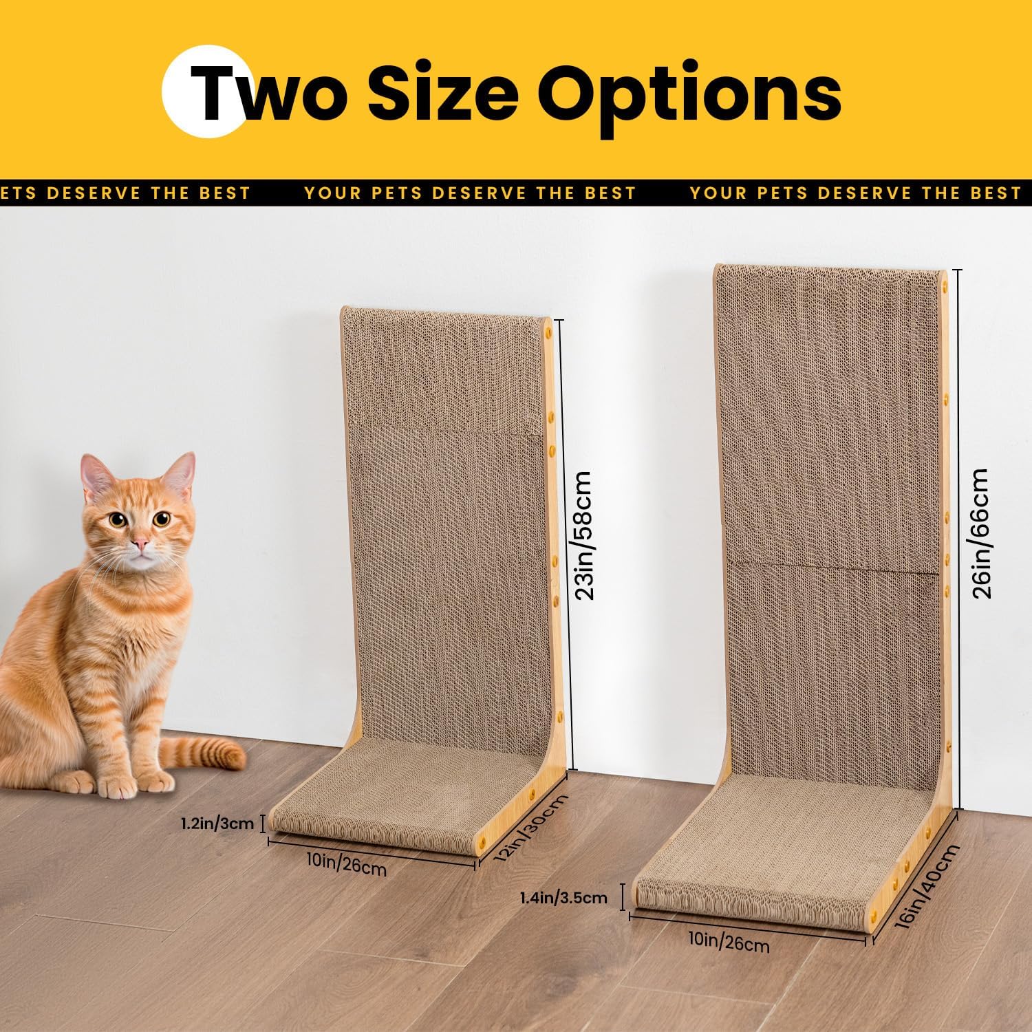 Grattoir pour chaton premium, carton durable et style épuré.